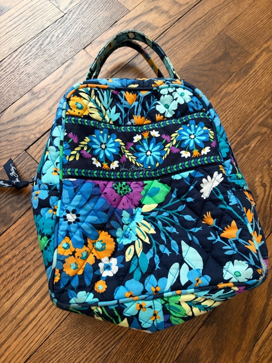 Vera Bradley Handbags - Vera Bradley Midnight Blues Floral Insulated Lunch Cooler Bag Quilted